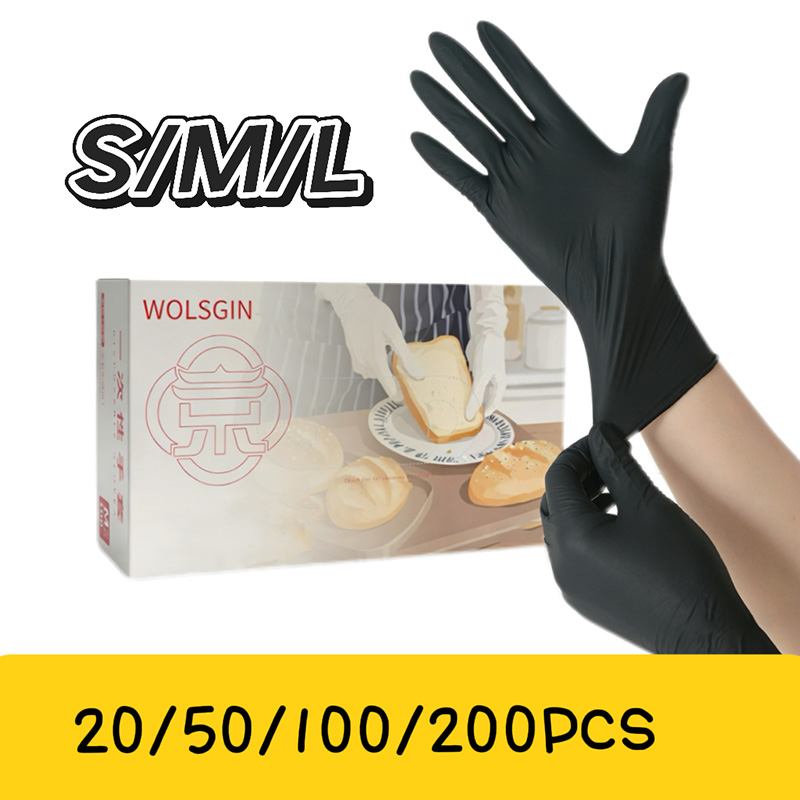 Rubber Glove Cleaning - 10/50/100/200 Adet Siyah Tek Kullanımlık Sentetik