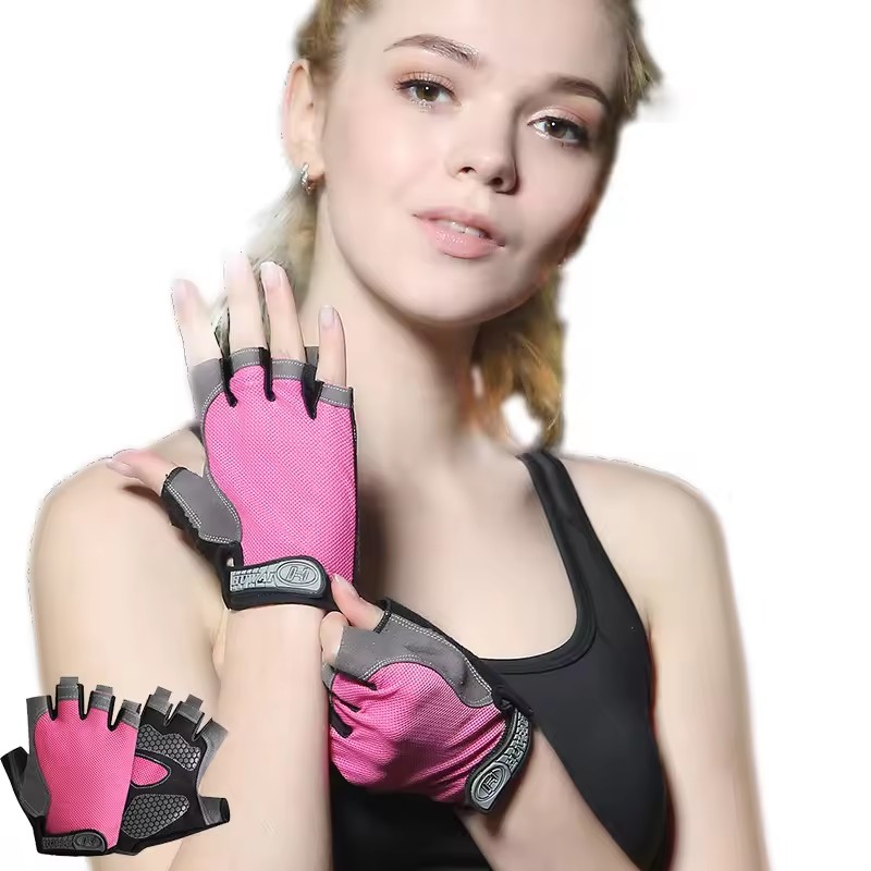 Workout Glove Gym - Nefes kaymaz yarım parmak eldiven spor