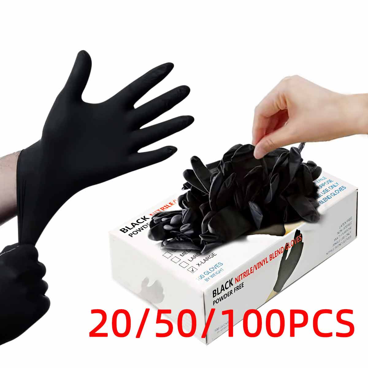 20/50/100 adet siyah vinil eld - Rubber Glove Cleaning incelemesi ve fiyatı