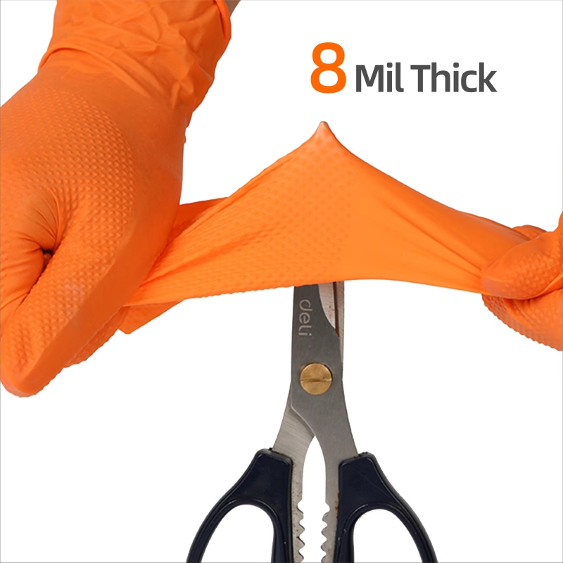 8mil Ağır Endüstriyel Turuncu  - Nitrile Mechanic Glove incelemesi ve fiyatı