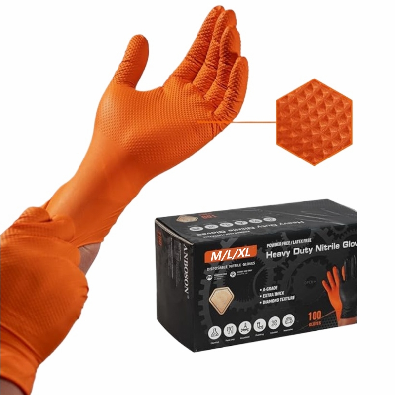 8 Mil Ağır Hizmet Tipi Turuncu - Nitrile Mechanic Glove incelemesi ve fiyatı